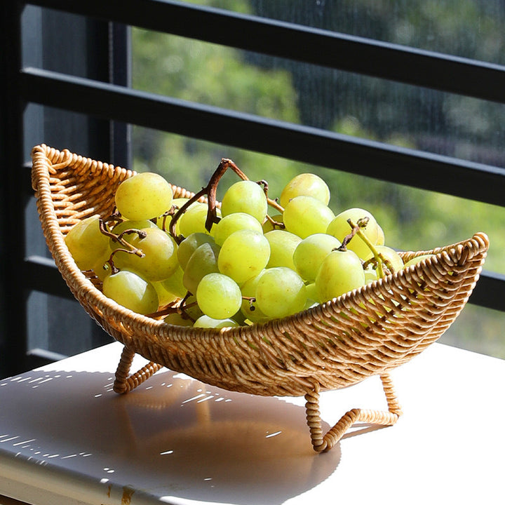 Unisex Unusual Rattan Fruit Bowl Kalsten