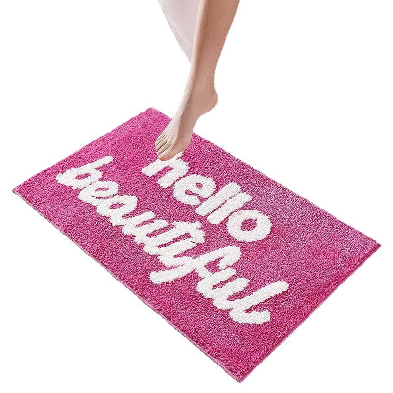 Playful Text Bath Mat Kalsten