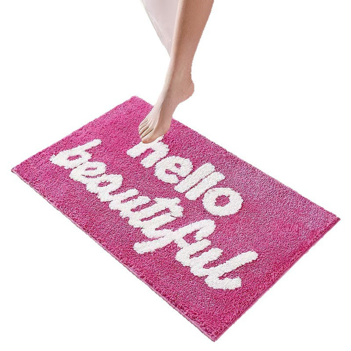 Playful Text Bath Mat Kalsten