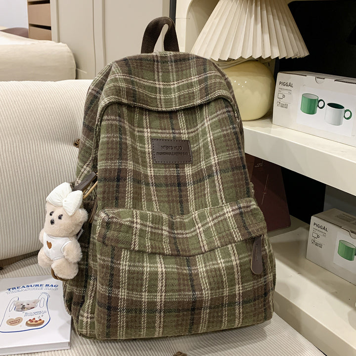 Cozy Plaid Backpack Kalsten