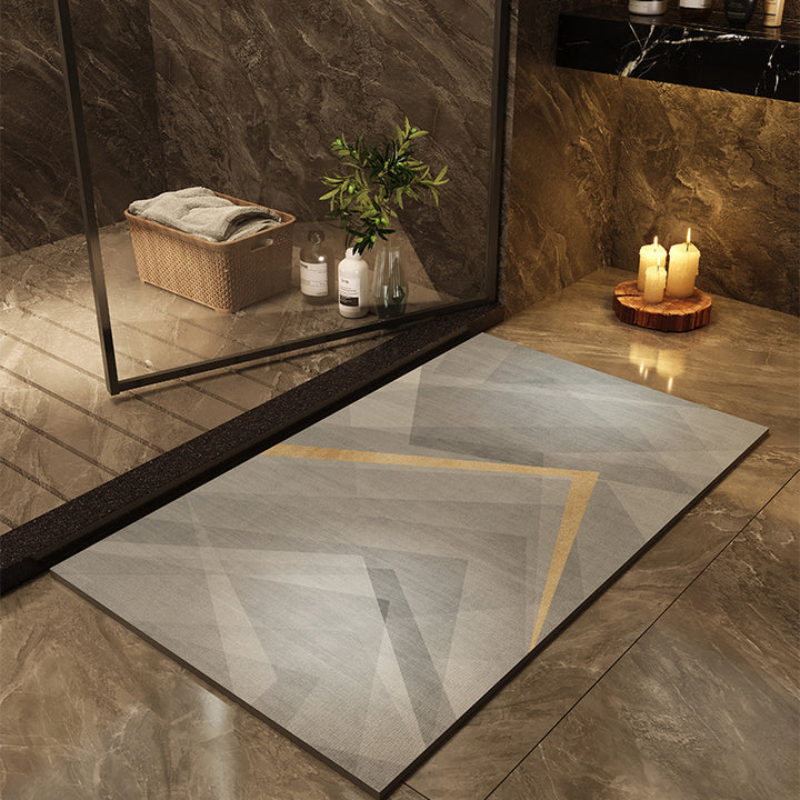 Abstract Geometric Shower Mat