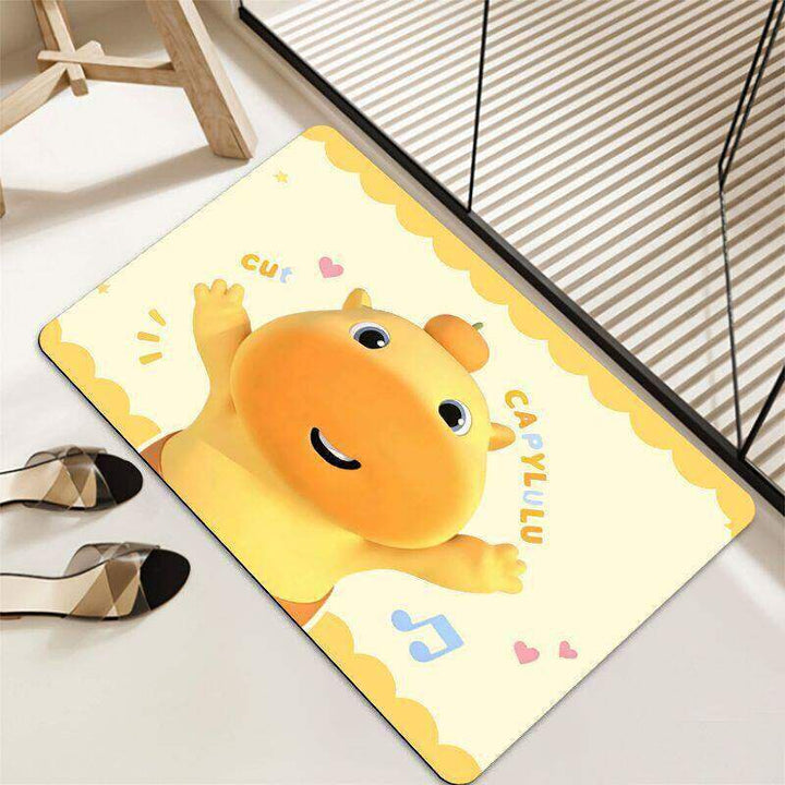 Playful Cartoon-Themed Bath Mat