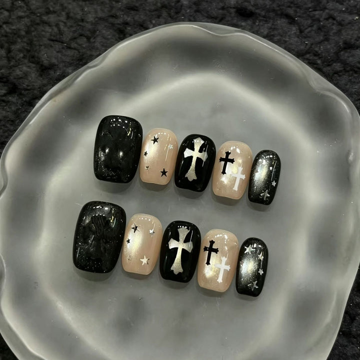 Elegant French Tip Press-On Nail Set Kalsten