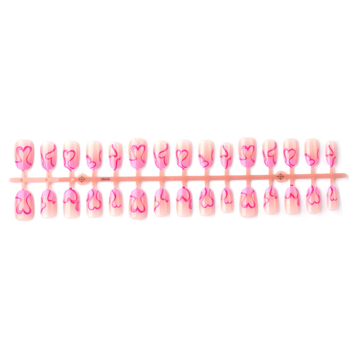 Heart Design Press-On Nail Art Set
