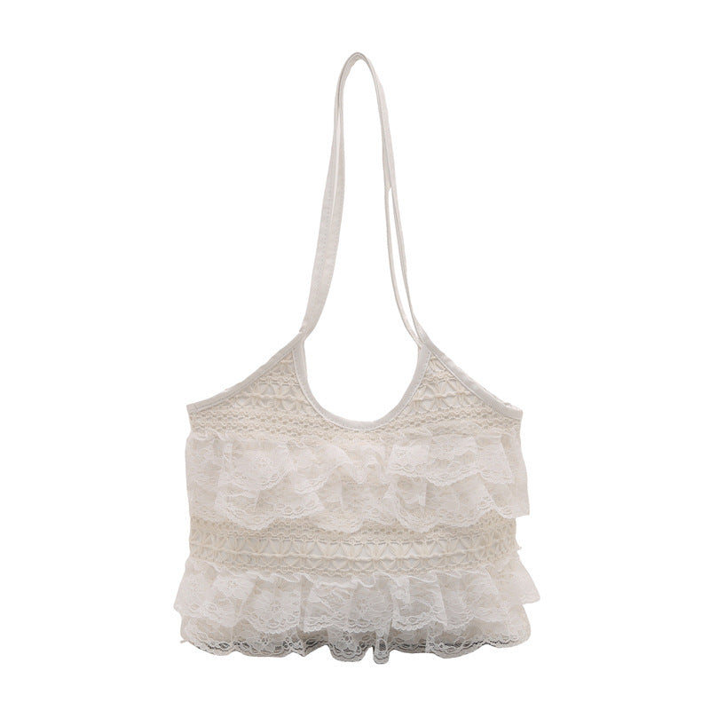 Ruffled Lace Crop Top Kalsten
