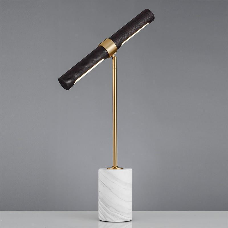 Modern Marble and Brass Floor Lamp
