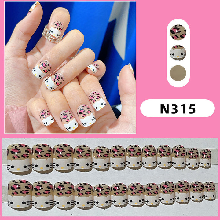 Floral Pattern Press-On Nail Set