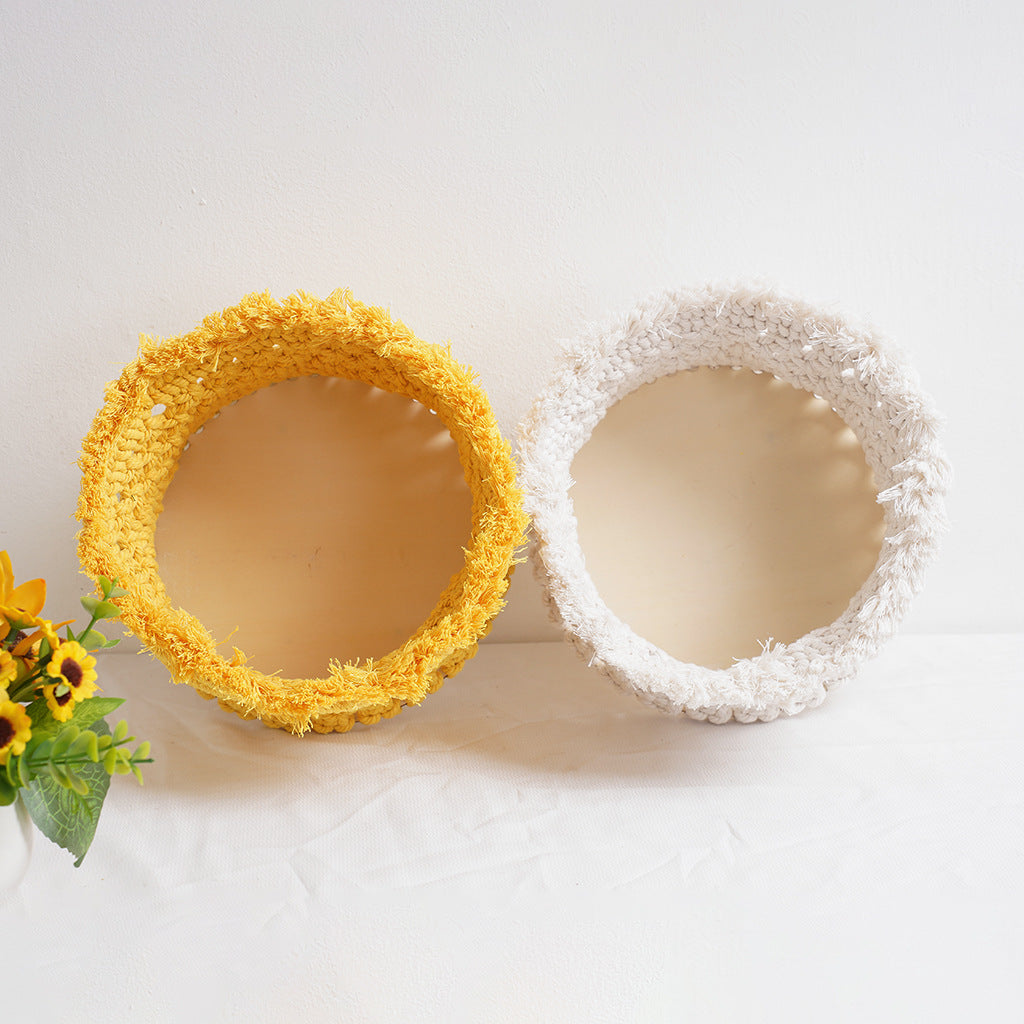 Decorative Macrame Storage Basket Kalsten
