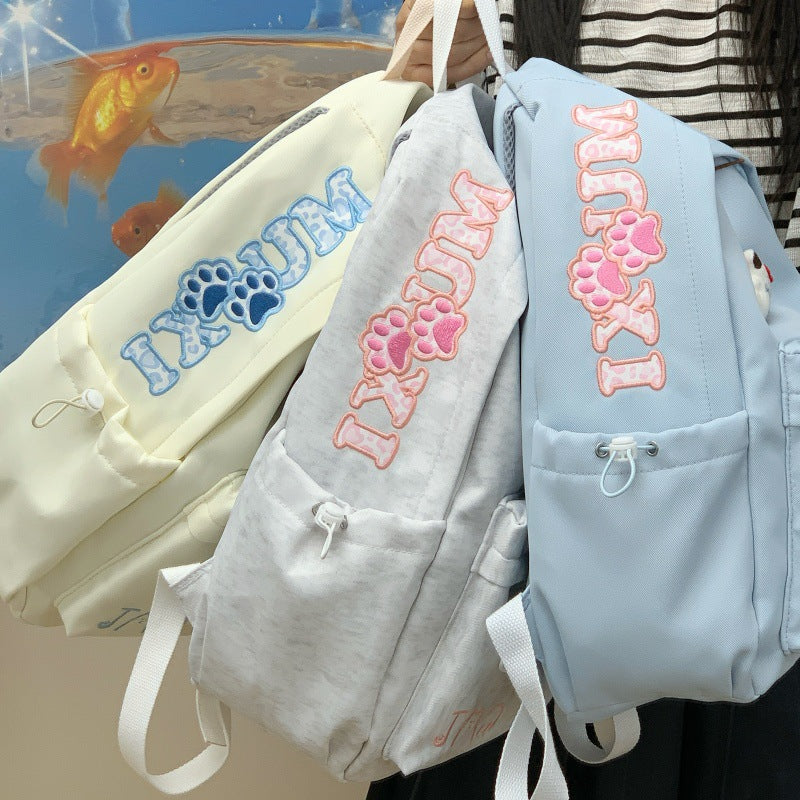 Embroidered Character-Themed Backpack Kalsten