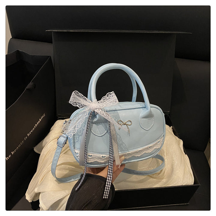 Elegant Lace-Trimmed Bow Handbag Kalsten