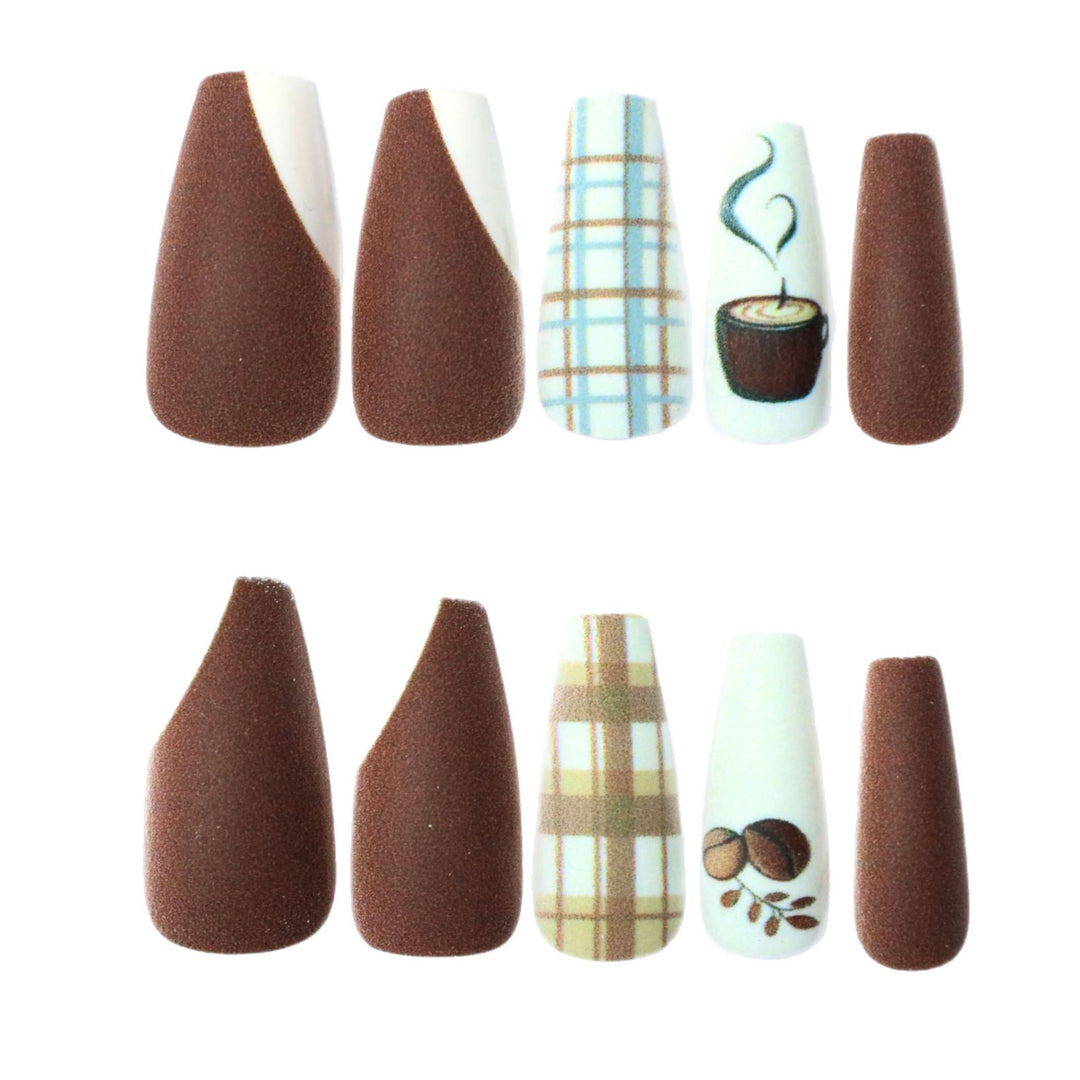 Creative Coffee-Themed Nail Art Set Kalsten