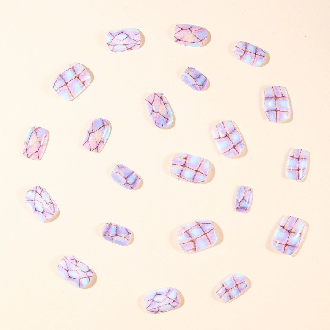 Iridescent Geometric Nail Art Extensions Kalsten
