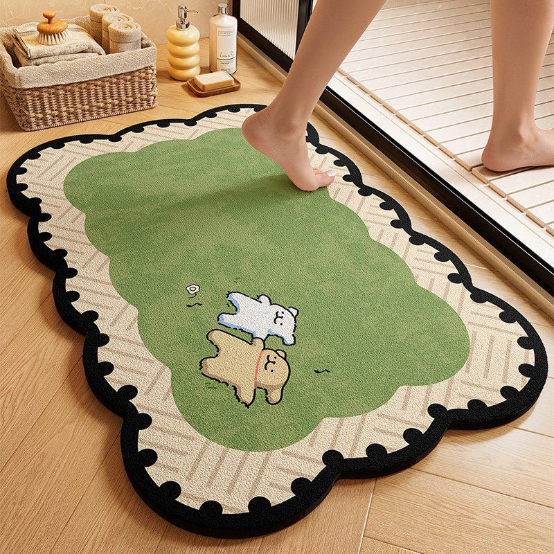 Plush Cartoon Bath Mat