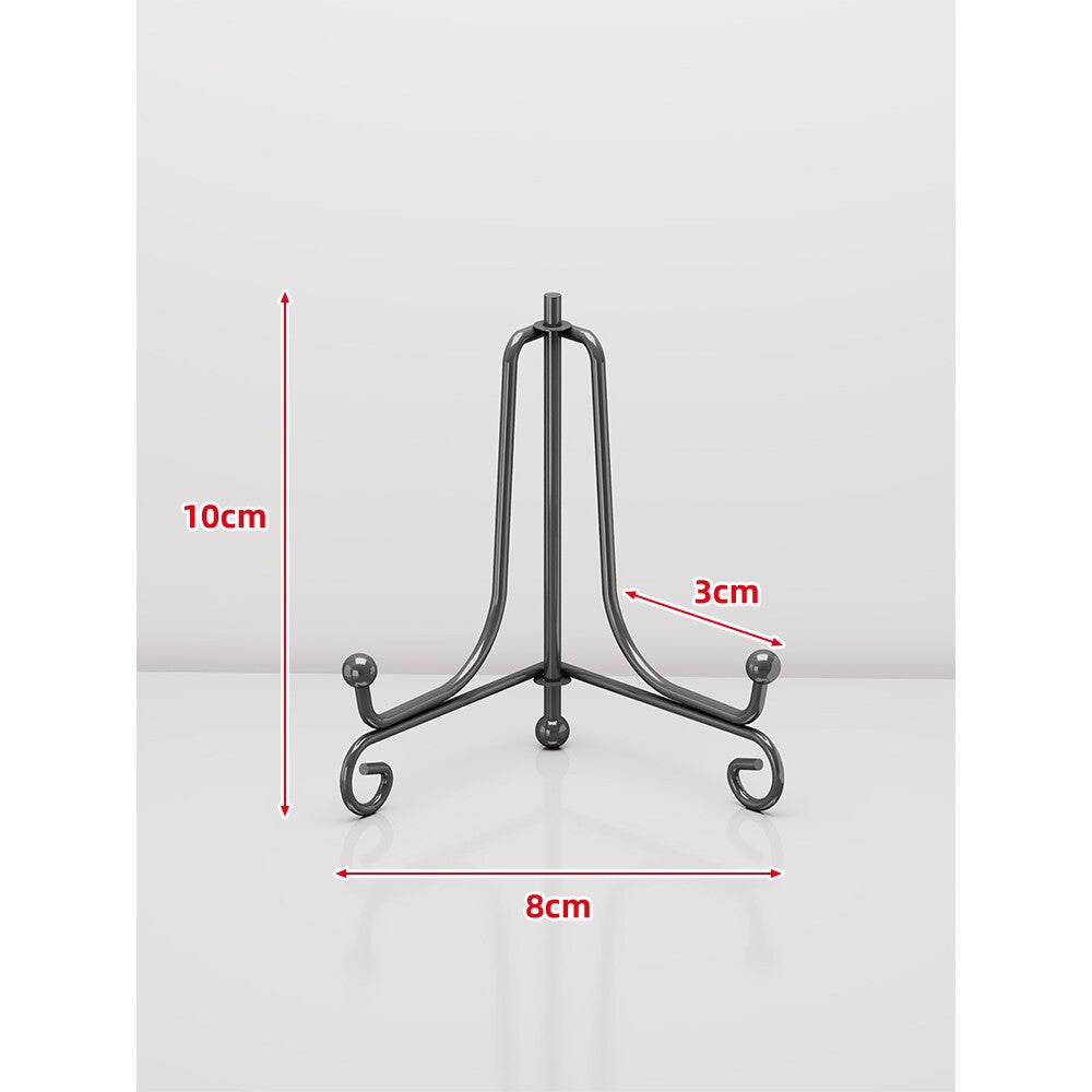 Decorative Curled-Tripod Metal Display Easel Stand