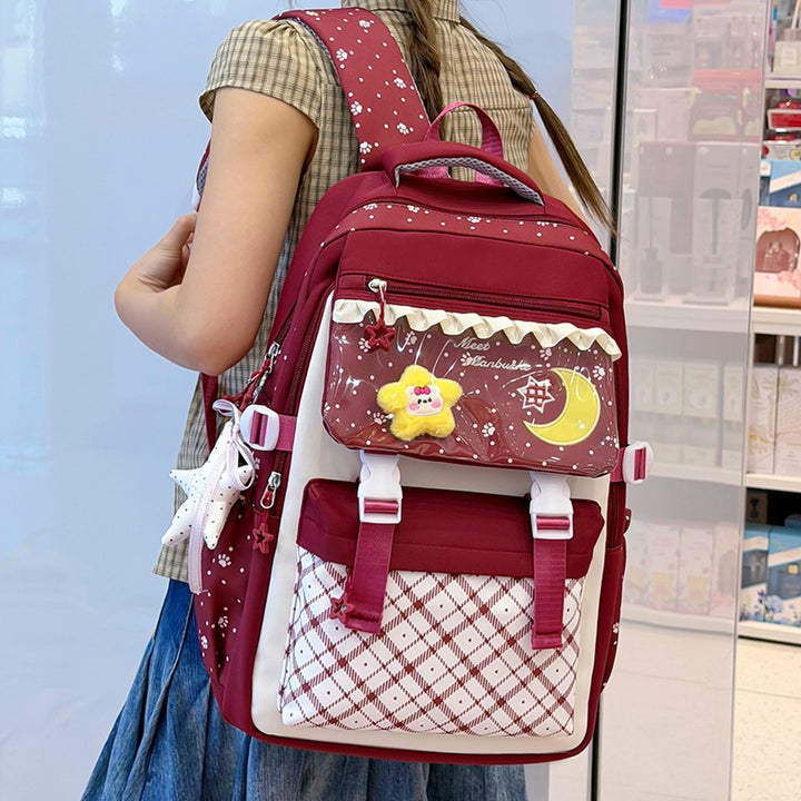 Decorative Graphic Print Backpack Kalsten
