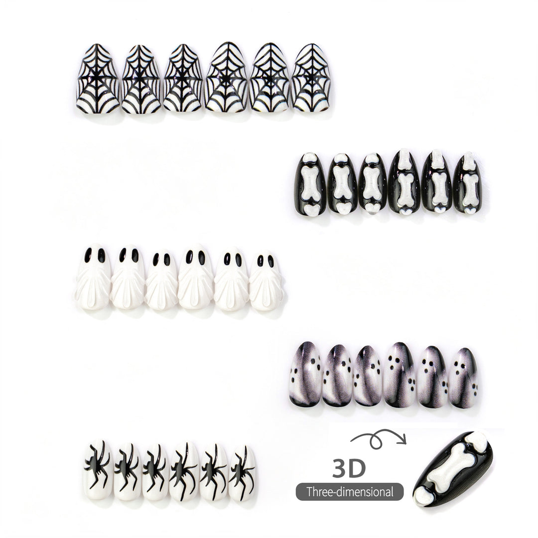Halloween-Themed Press-On Nail Art Set 1790738549