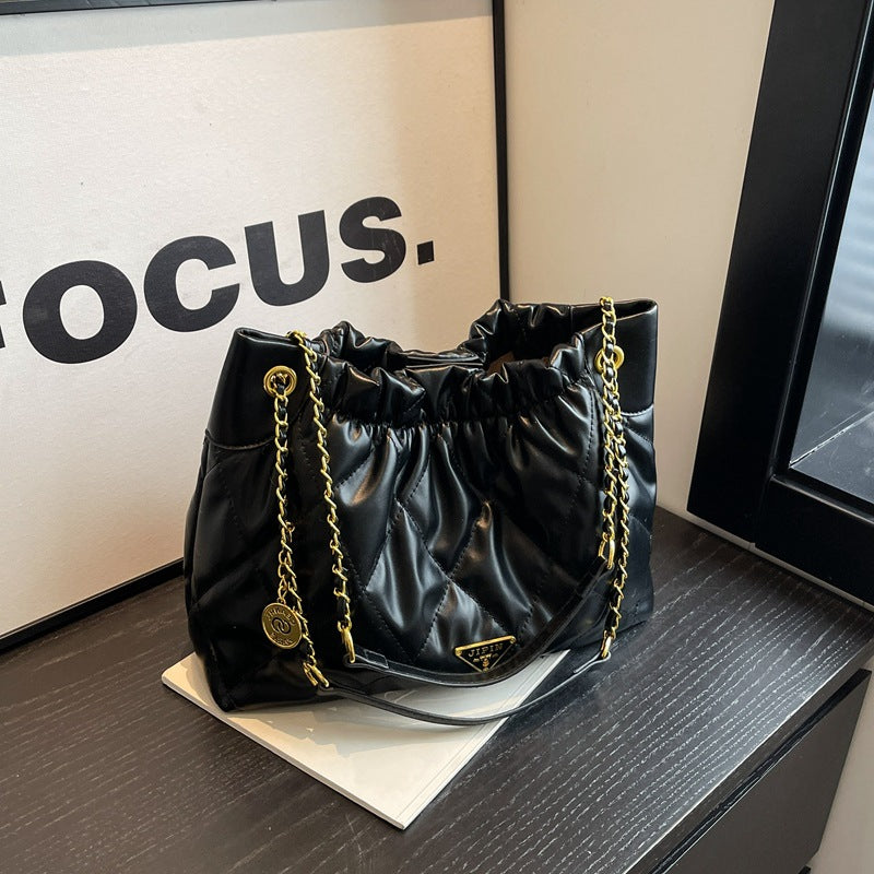 Quilted Chain-Handle Shoulder Bag Kalsten
