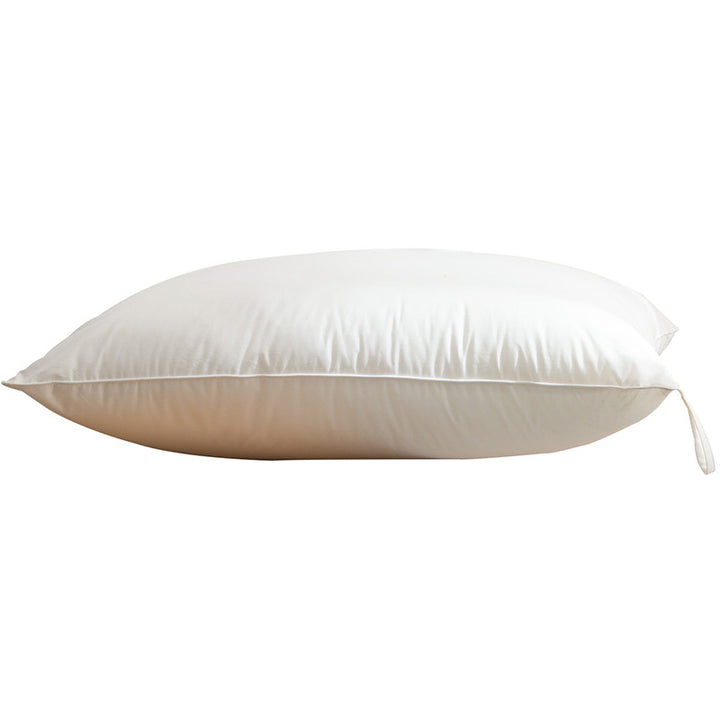 Comfort pillow with breathable microfiber filling and cotton percale cover