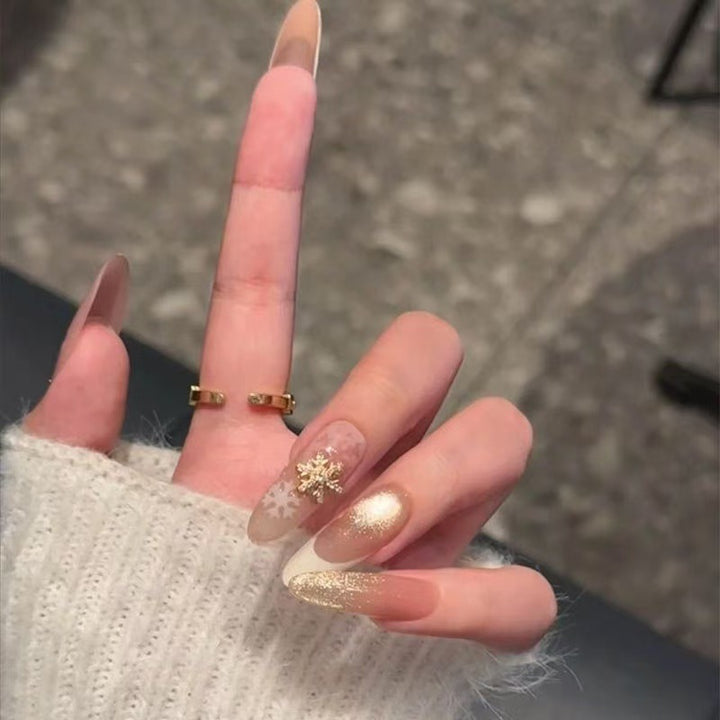 Glittery French Tip Nail Art