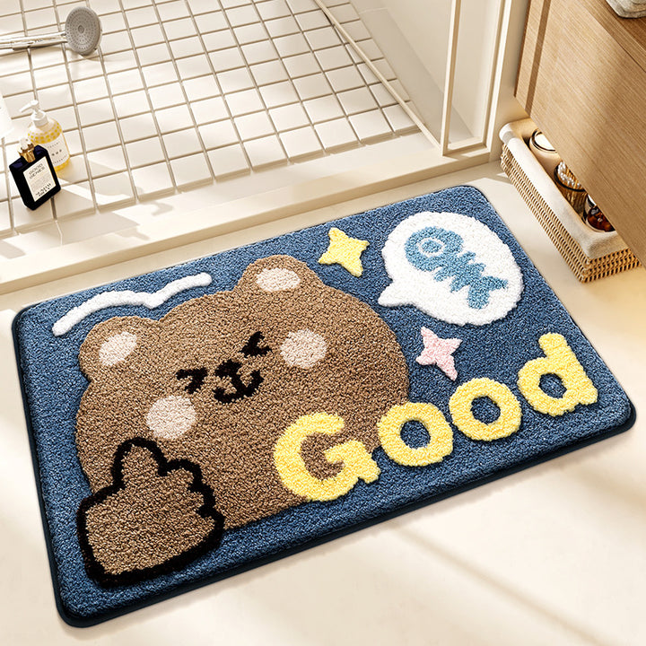 Cute Cat-Themed Bath Mat Kalsten