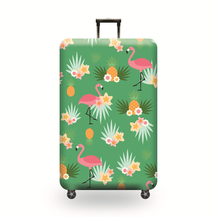 Unisex hard-shell luggage with artistic flamingo motif Kalsten