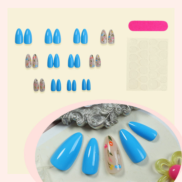Detailed Floral Design Press-On Nail Set kalsten