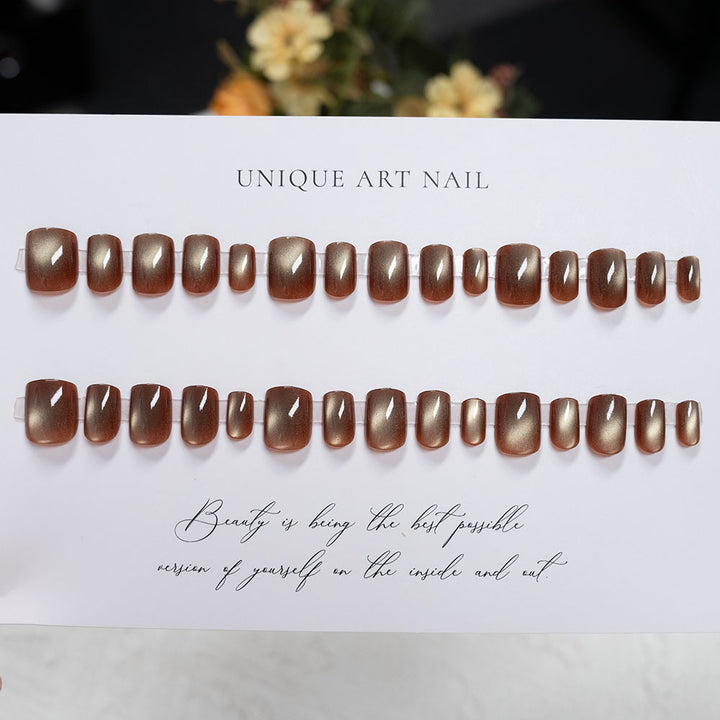 Glossy Metallic Nail Art