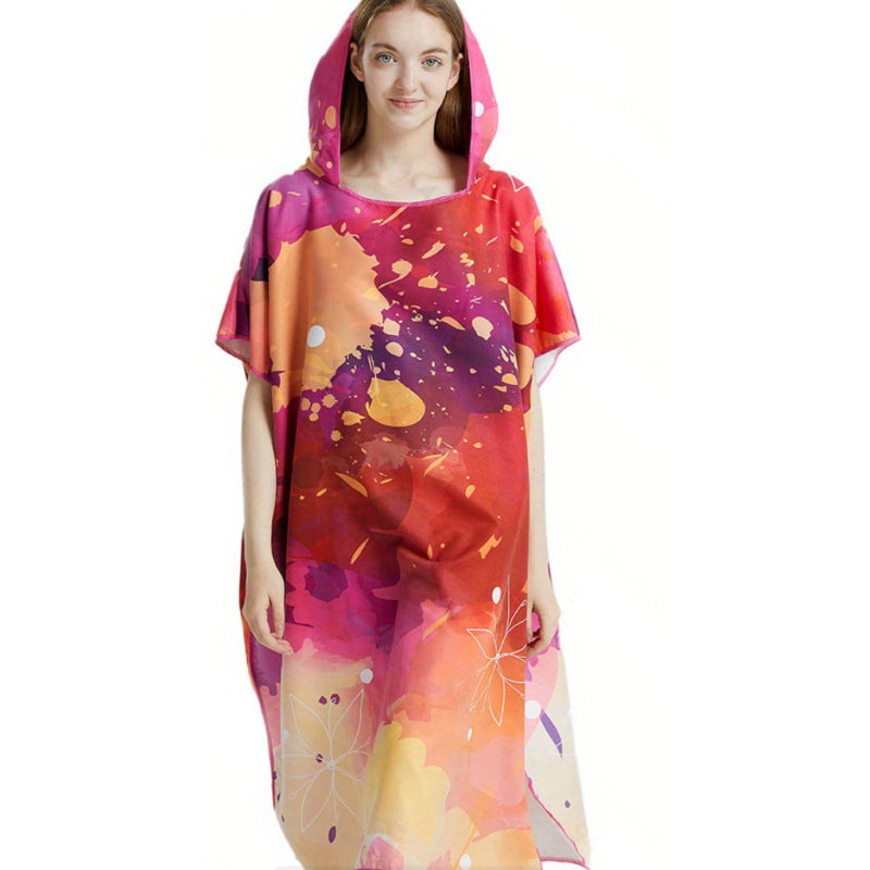 Women colorful bath tunnel with hood Kalsten