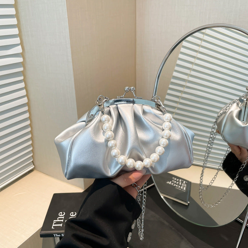 Elegant Pearled Clutch Handbag