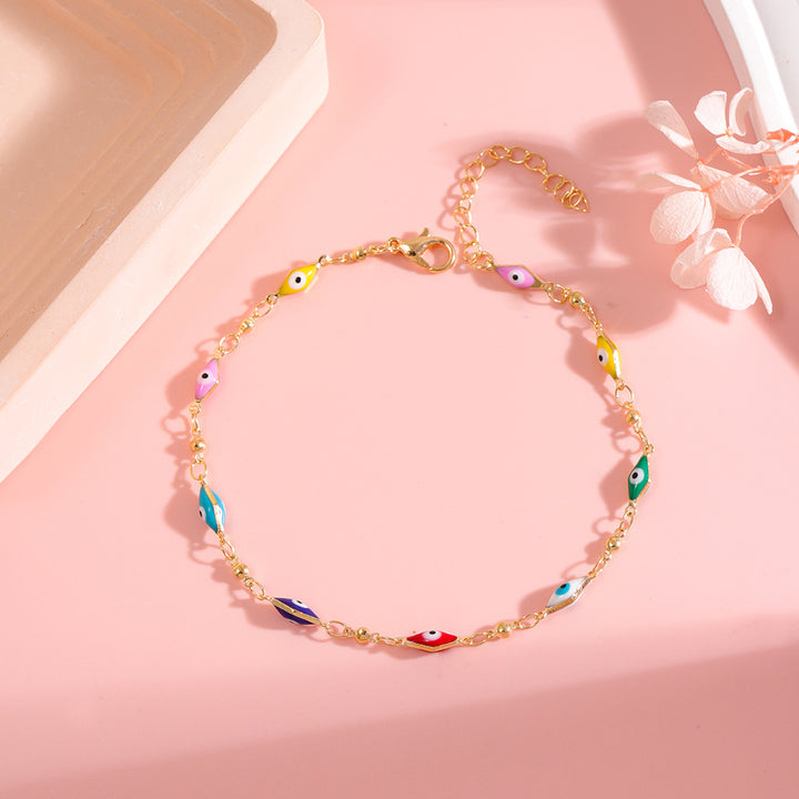Colorful Evil Eye Charm Anklet Kalsten 1788164324