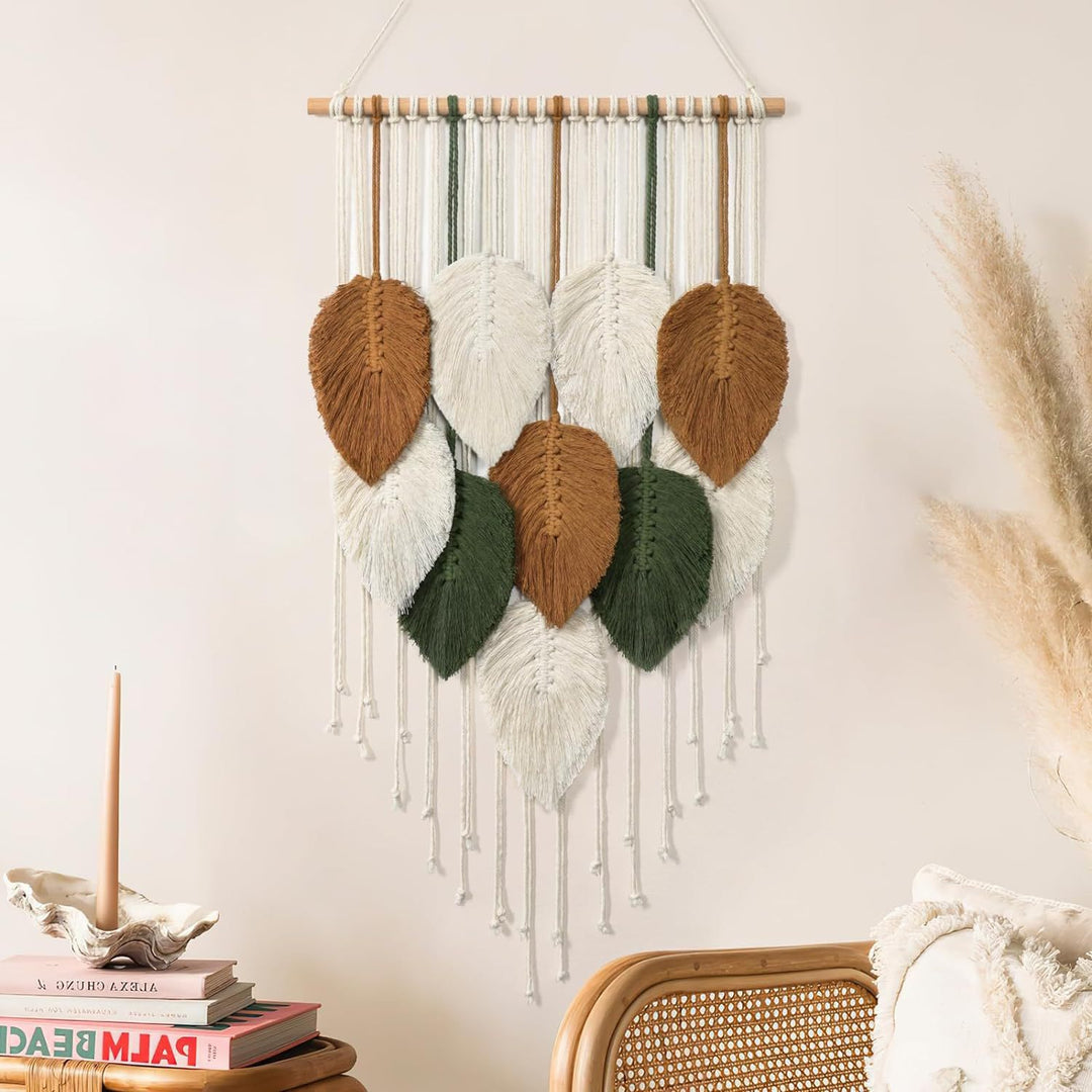 Macrame Leaf Wall Hanging Tapestry Kalsten