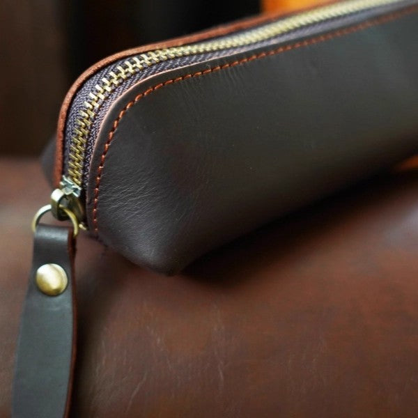 Premium Genuine Leather Pencil Pouch