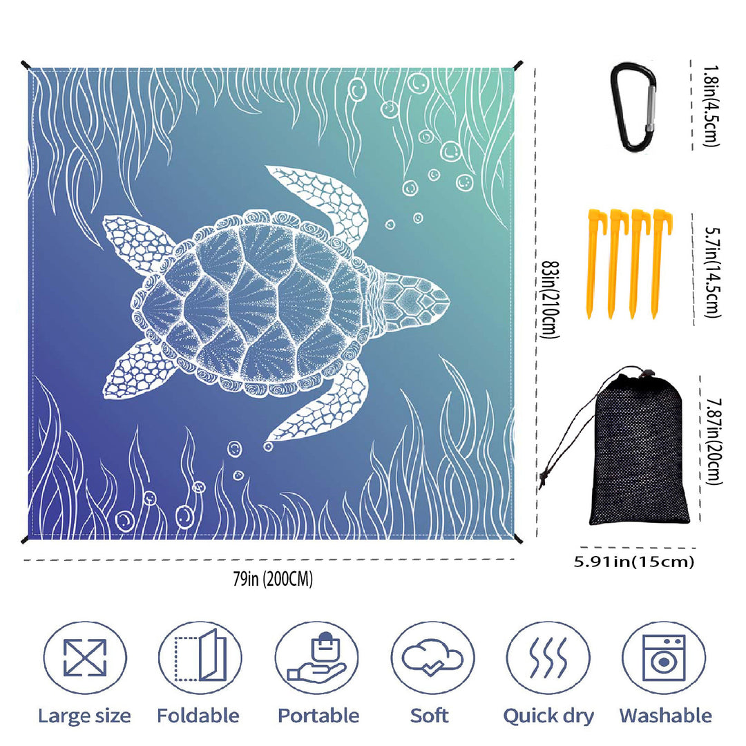 Large Portable Beach Mat Kalsten