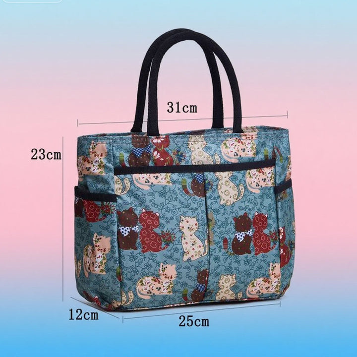 Floral Print Multi-Pocket Tote Bag Kalsten