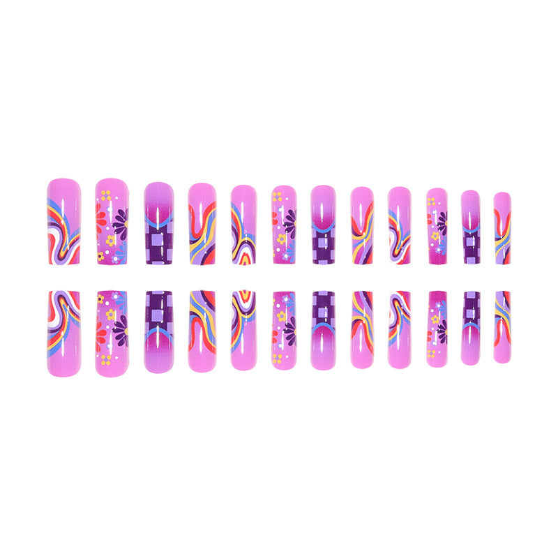 Decorative Long Acrylic Nail Design Kalsten