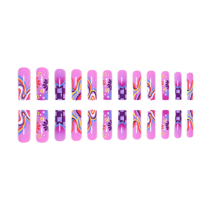 Decorative Long Acrylic Nail Design Kalsten