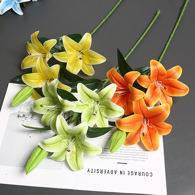 Lifelike Artificial Lily Bouquet
