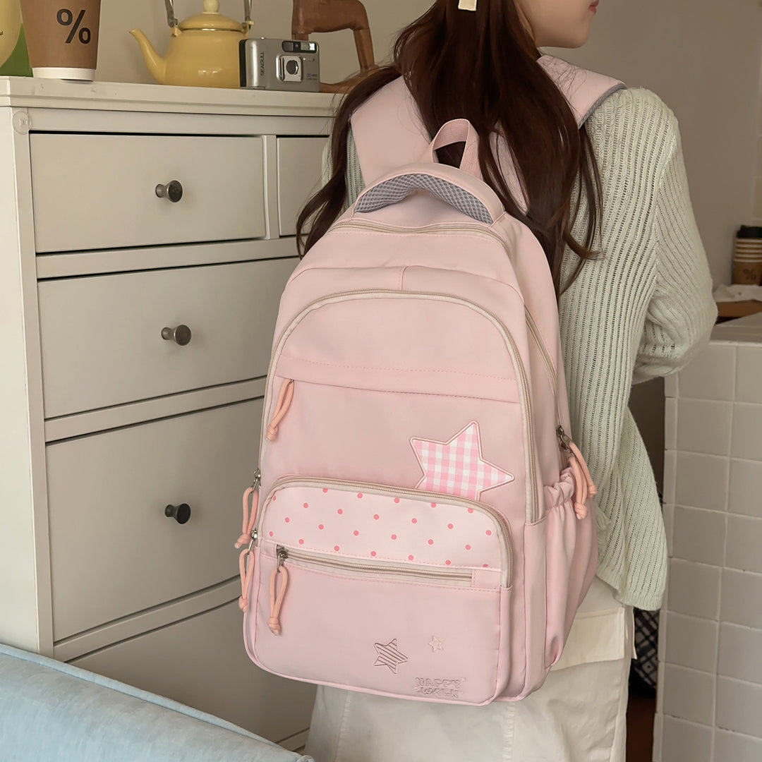 Playful Star-Embellished School Backpack Kalsten