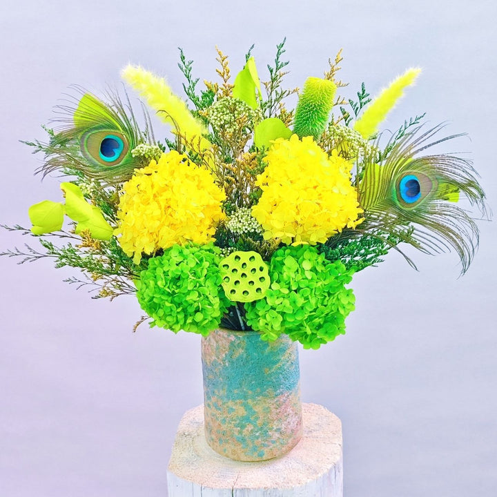 Vibrant Artificial Floral Bouquet with Decorative Accents
