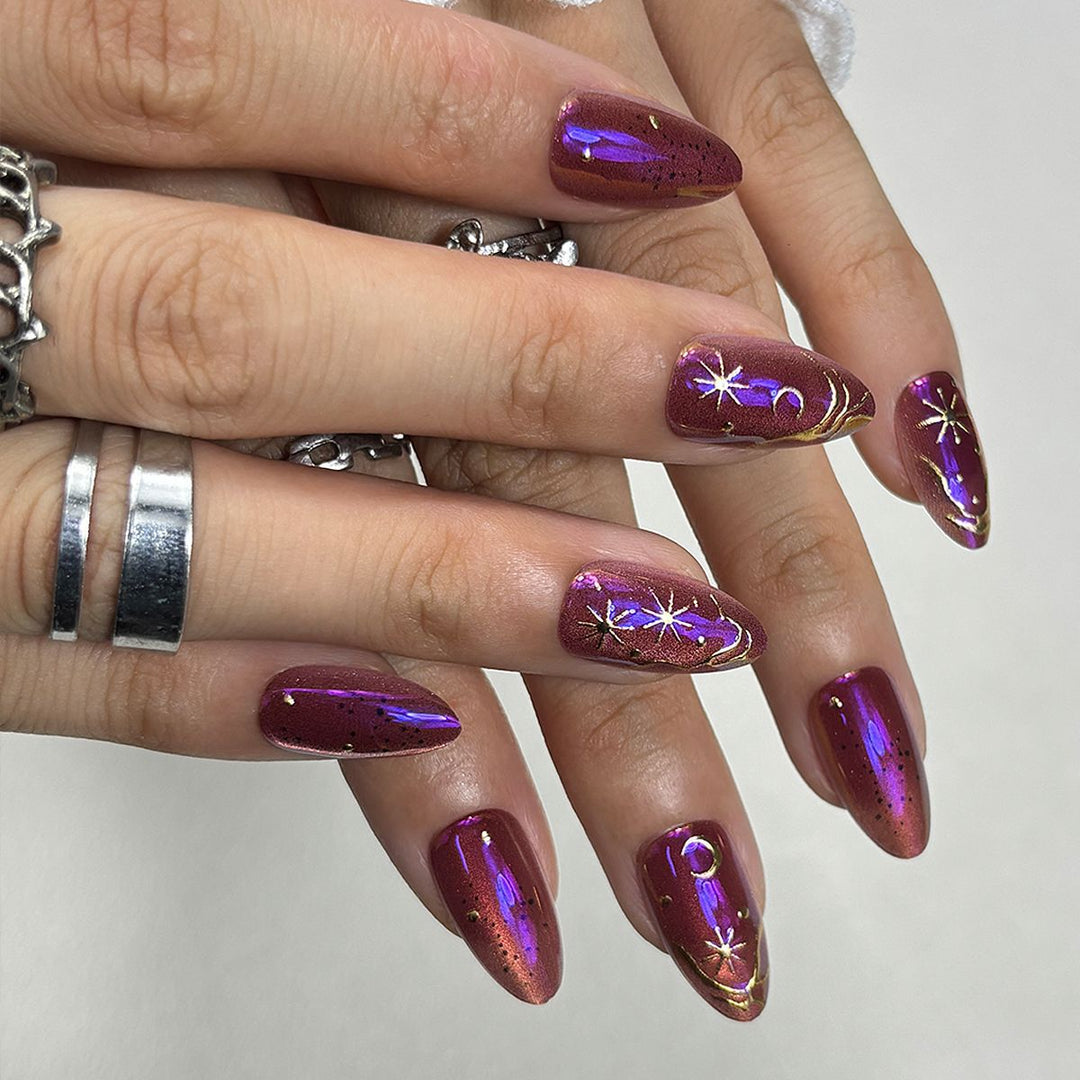 Celestial Themed Press-On Nail Set Kalsten
