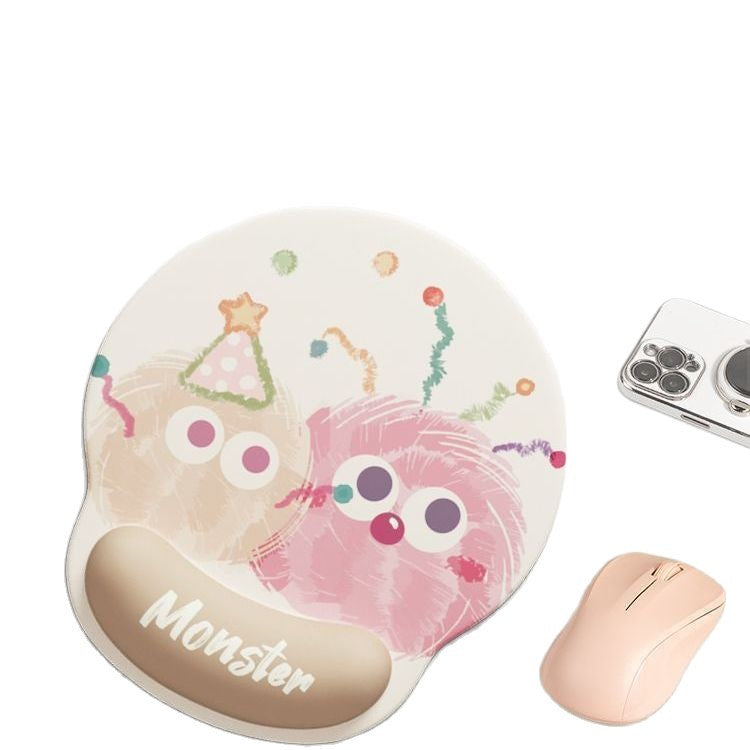 Cute Cartoon Monster-Themed Gaming Mouse Wrist Rest