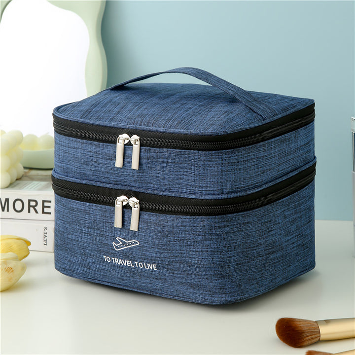 Dual-Layer Travel Cosmetic Organizer Kalsten