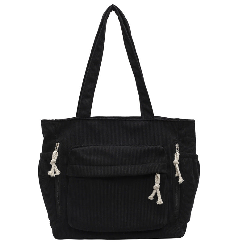 Textured Multi-Pocket Tote Bag Kalsten