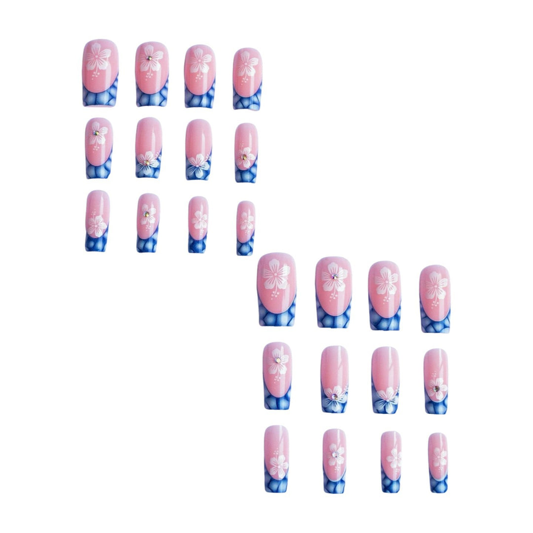 Floral Art Acrylic Press-On Nail Set