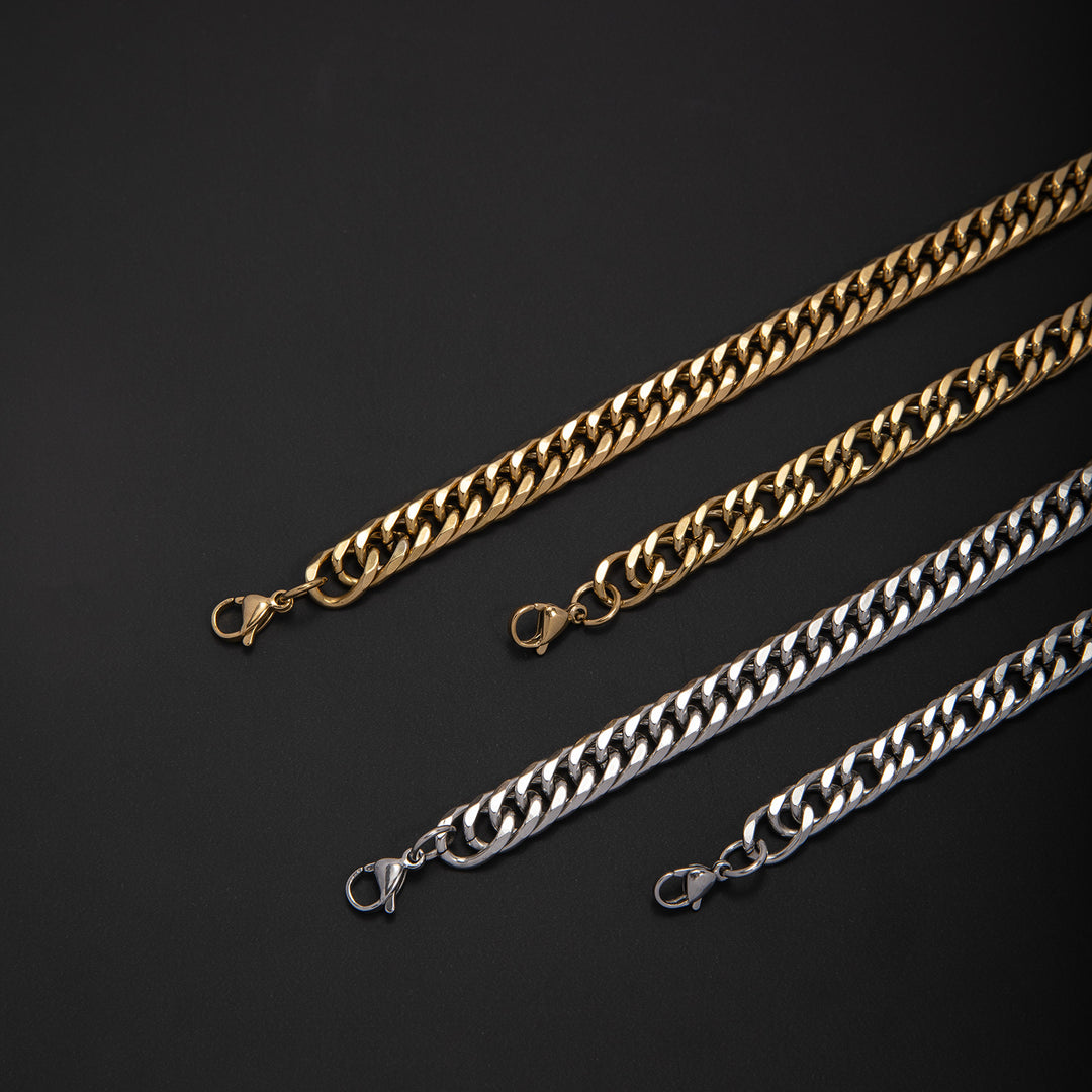 Chunky Metallic Curb Chain Necklace Kalsten