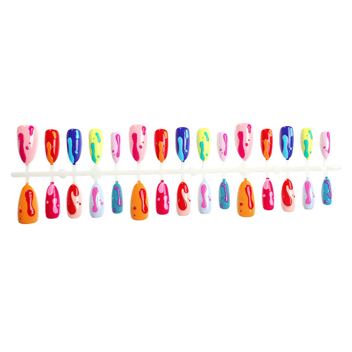 Artistic Drip Effect Press-On Nails