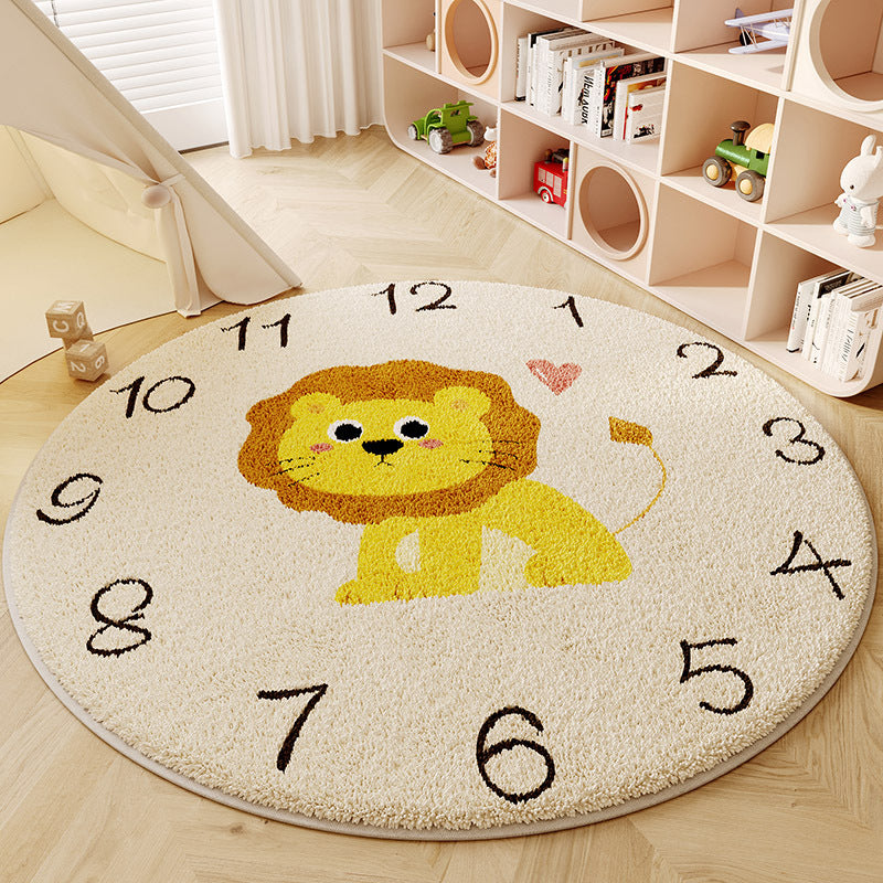 Cartoon-Themed Round Area Rug