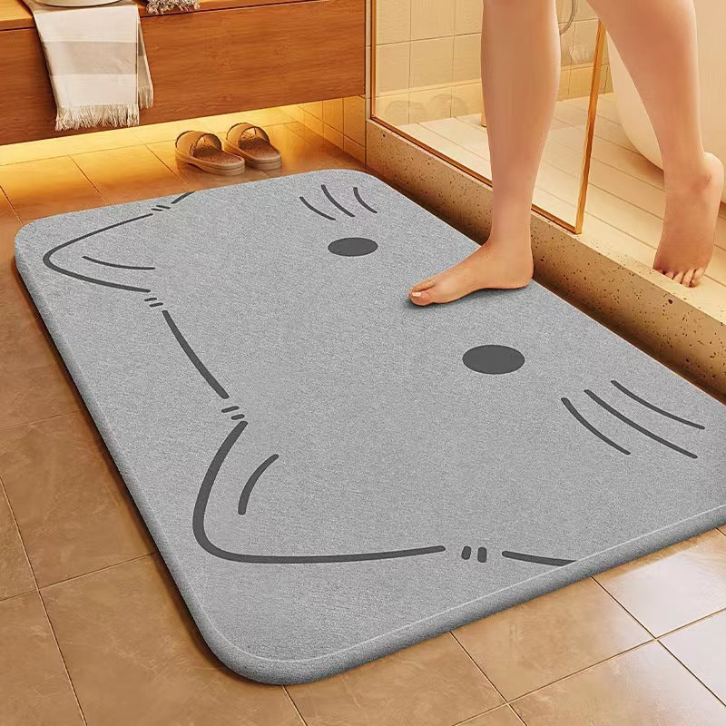 Panda-Themed Plush Bath Mat