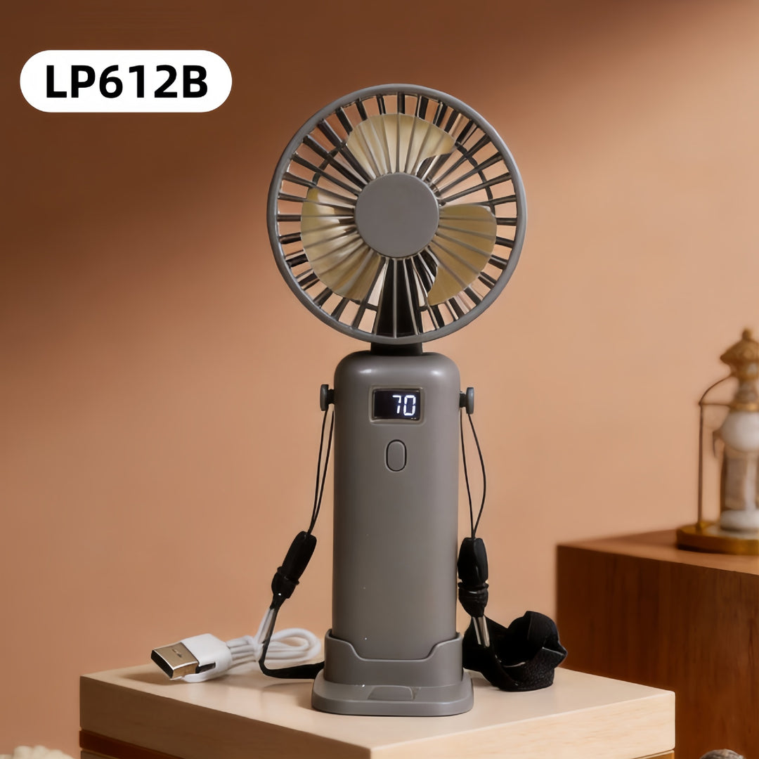 Ladies portable mini fan with digital speed display and USB connection Kalsten