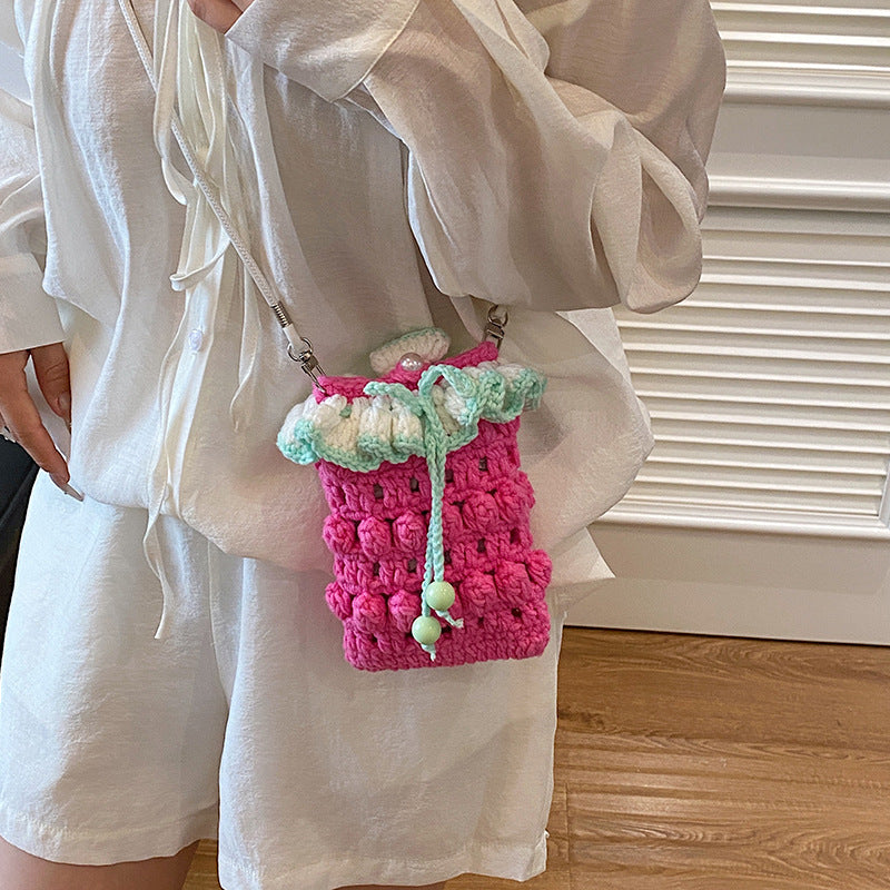 Decorative Crocheted Mini Shoulder Bag